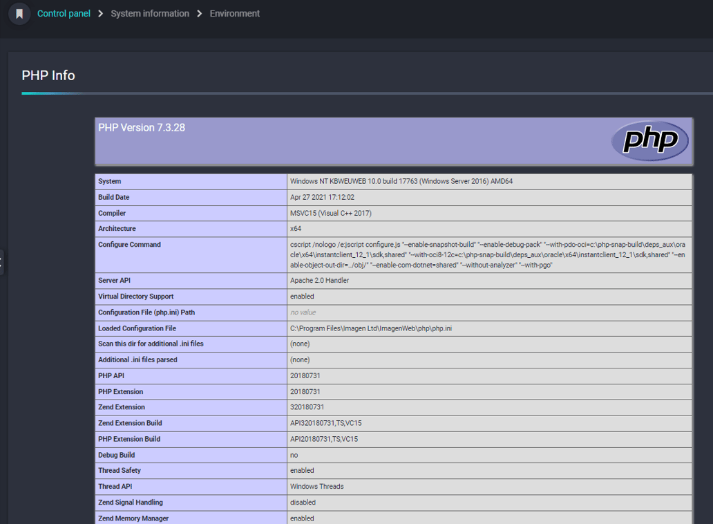 environment page